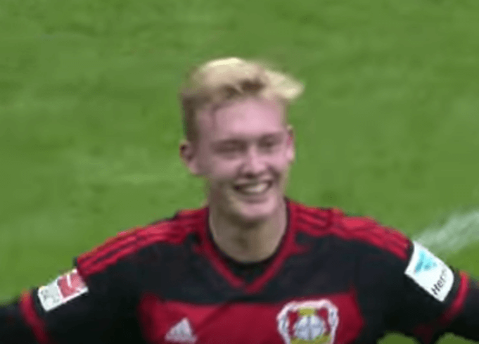 Julian Brandt im Trikot von Bayer 04 Leverkusen: (Screenshot: Youtube/BUNDESLIGA bei BILD)