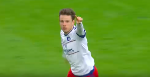 Nicolai Müller 2016. (Screenshot: YouTube/Bundesliga)