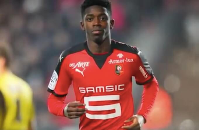 Ousmane Dembelé im Trikot von State Rennes. (Screenshot:YouTube/Docu Foot)