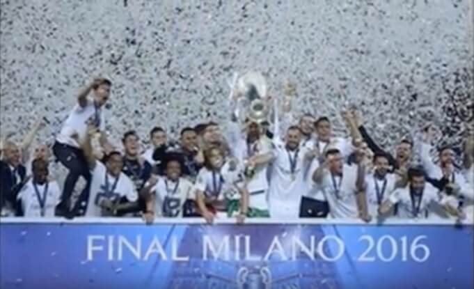 Real Madrid bei der Champions League Zelebration 2016. (Screenshot:YouTube/Pepe Vela Balladares) 